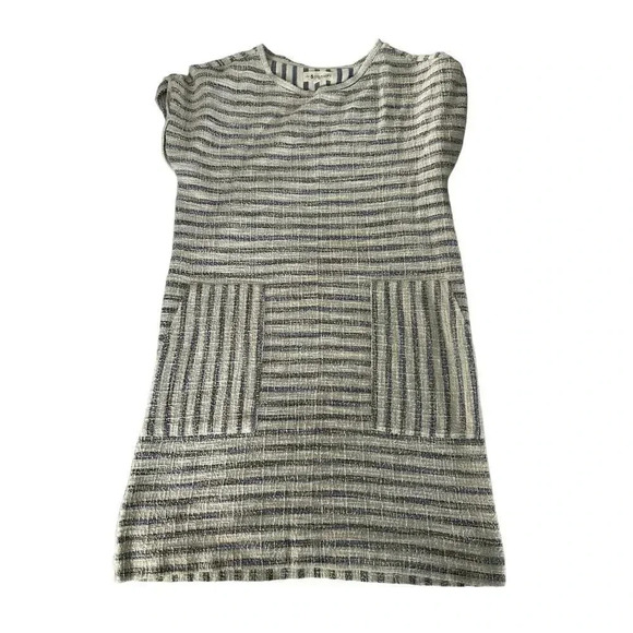 Lou & Grey For Loft Women's Striped Pattern Short Sleeves Midi Dress Size Small - Picture 1 of 4